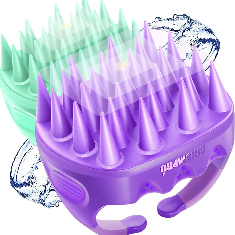 2 Pack Massaging Shampoo Brush Scalp Exfoliators for Dandruff Removal