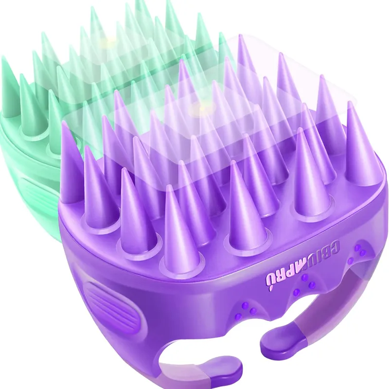 2 Pack Massaging Shampoo Brush Scalp Exfoliators for Dandruff Removal