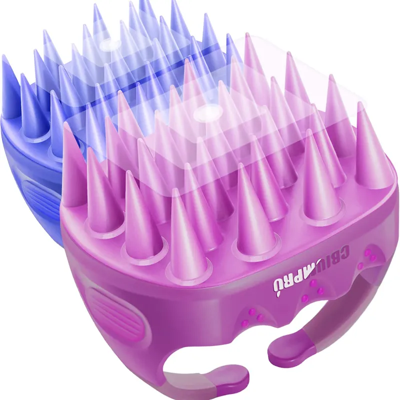 2 Pack Massaging Shampoo Brush Scalp Exfoliators for Dandruff Removal