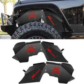 2007-2018 Jeep Wrangler JK JKU 4WD Front Inner Fender Liners Wheel Cover