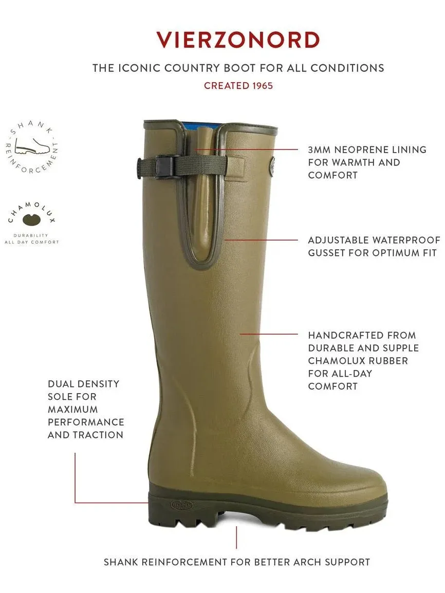 30% OFF LE CHAMEAU Vierzonord Boots - Ladies Neoprene Lined - Dark Brown - Size: UK 6.5 & 7