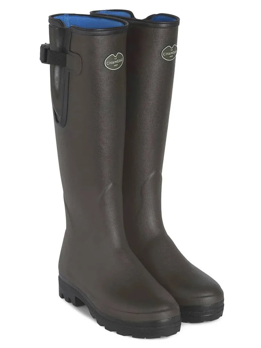 30% OFF LE CHAMEAU Vierzonord Boots - Ladies Neoprene Lined - Dark Brown - Size: UK 6.5 & 7