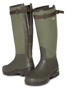 40% OFF ARXUS Primo Canvas Zip Wellington Boots - Neoprene - Dark Olive - Size: UK 10.5
