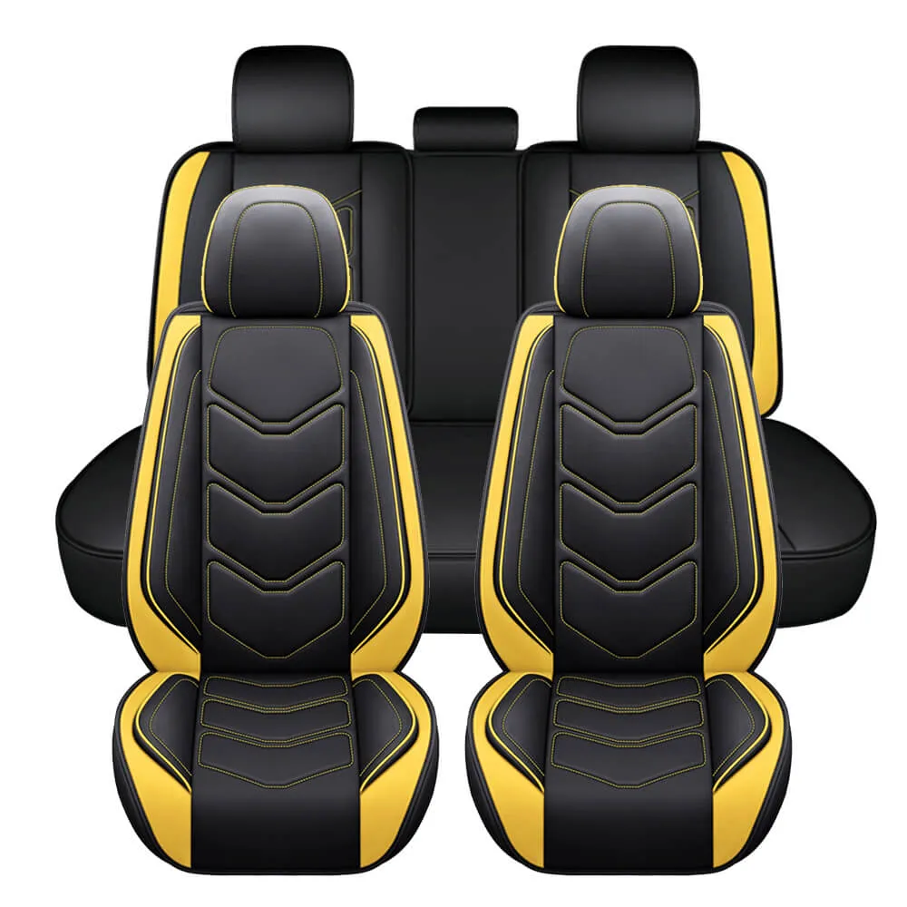 Adjustable Universal Leather 5 Car Seat Cover Full Set
