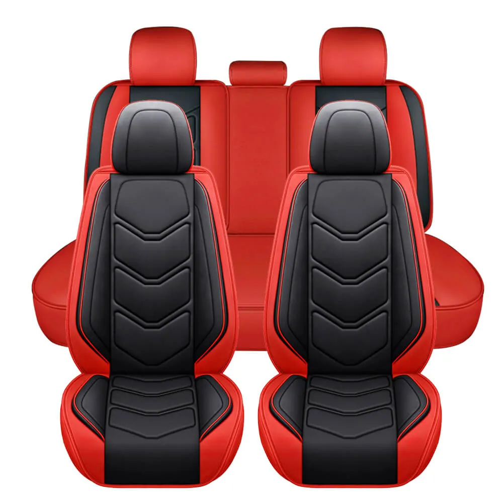 Adjustable Universal Leather 5 Car Seat Cover Full Set