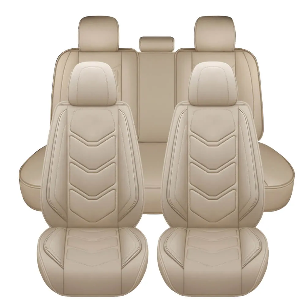 Adjustable Universal Leather 5 Car Seat Cover Full Set