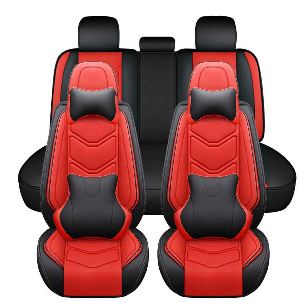Adjustable Universal Leather 5 Car Seat Cover Full Set