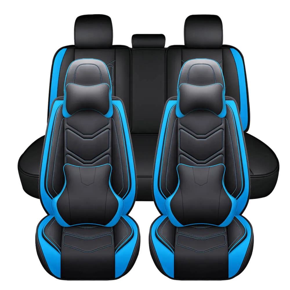 Adjustable Universal Leather 5 Car Seat Cover Full Set