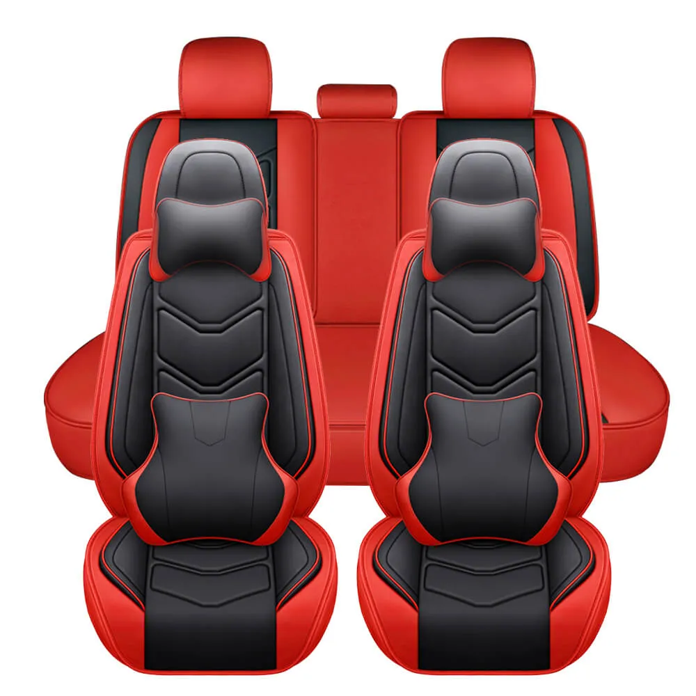 Adjustable Universal Leather 5 Car Seat Cover Full Set
