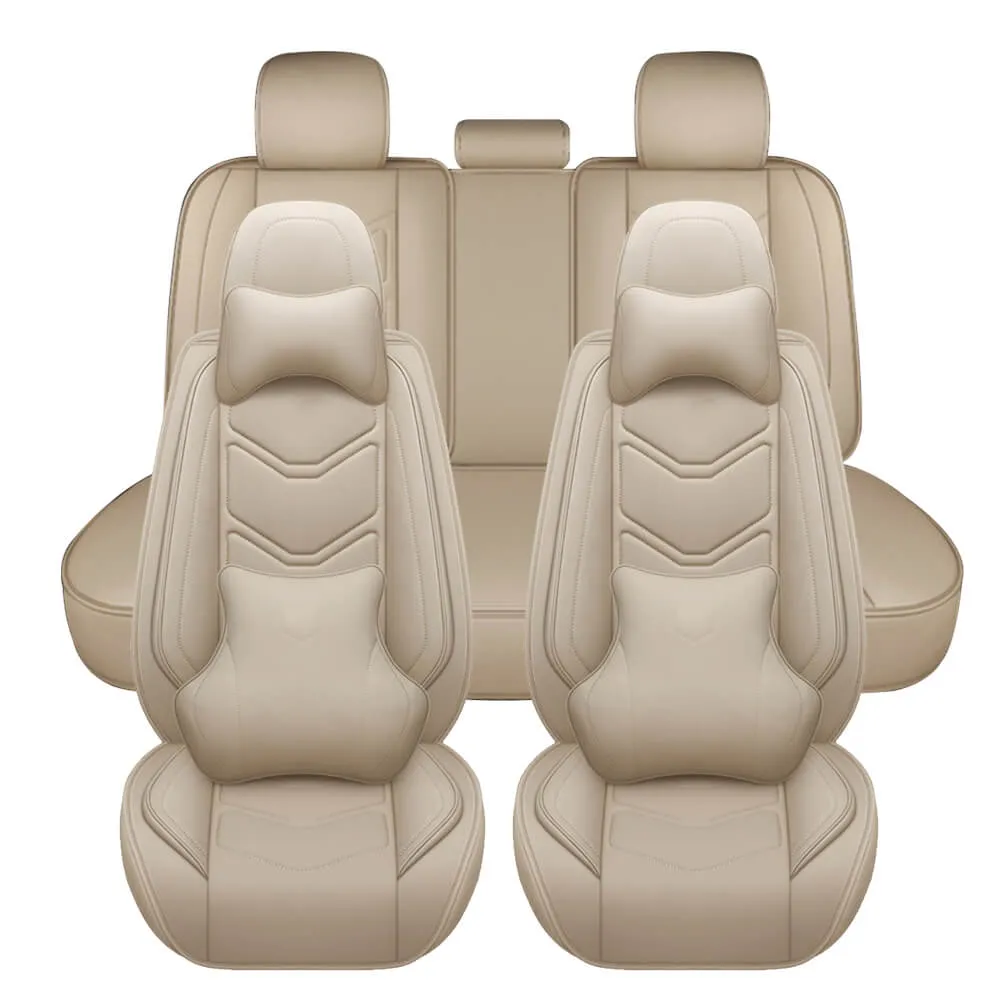 Adjustable Universal Leather 5 Car Seat Cover Full Set