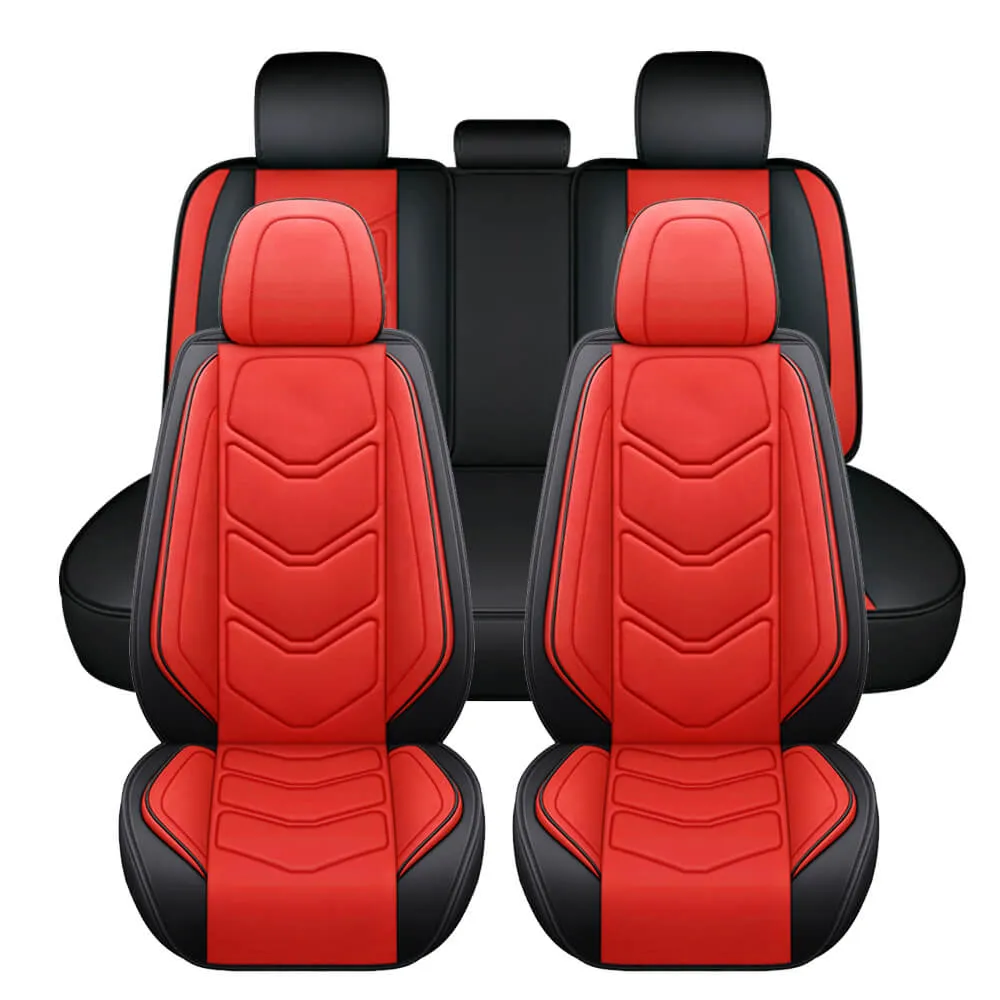 Adjustable Universal Leather 5 Car Seat Cover Full Set