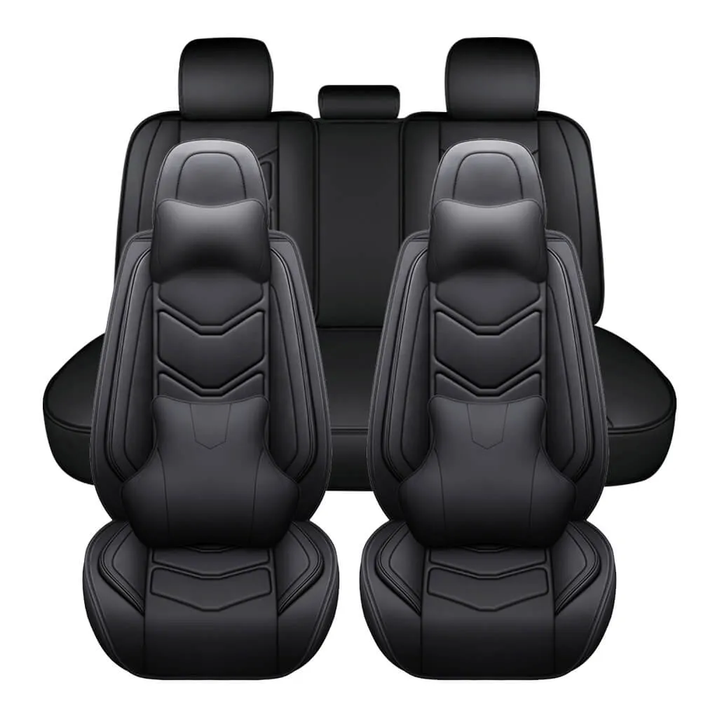 Adjustable Universal Leather 5 Car Seat Cover Full Set