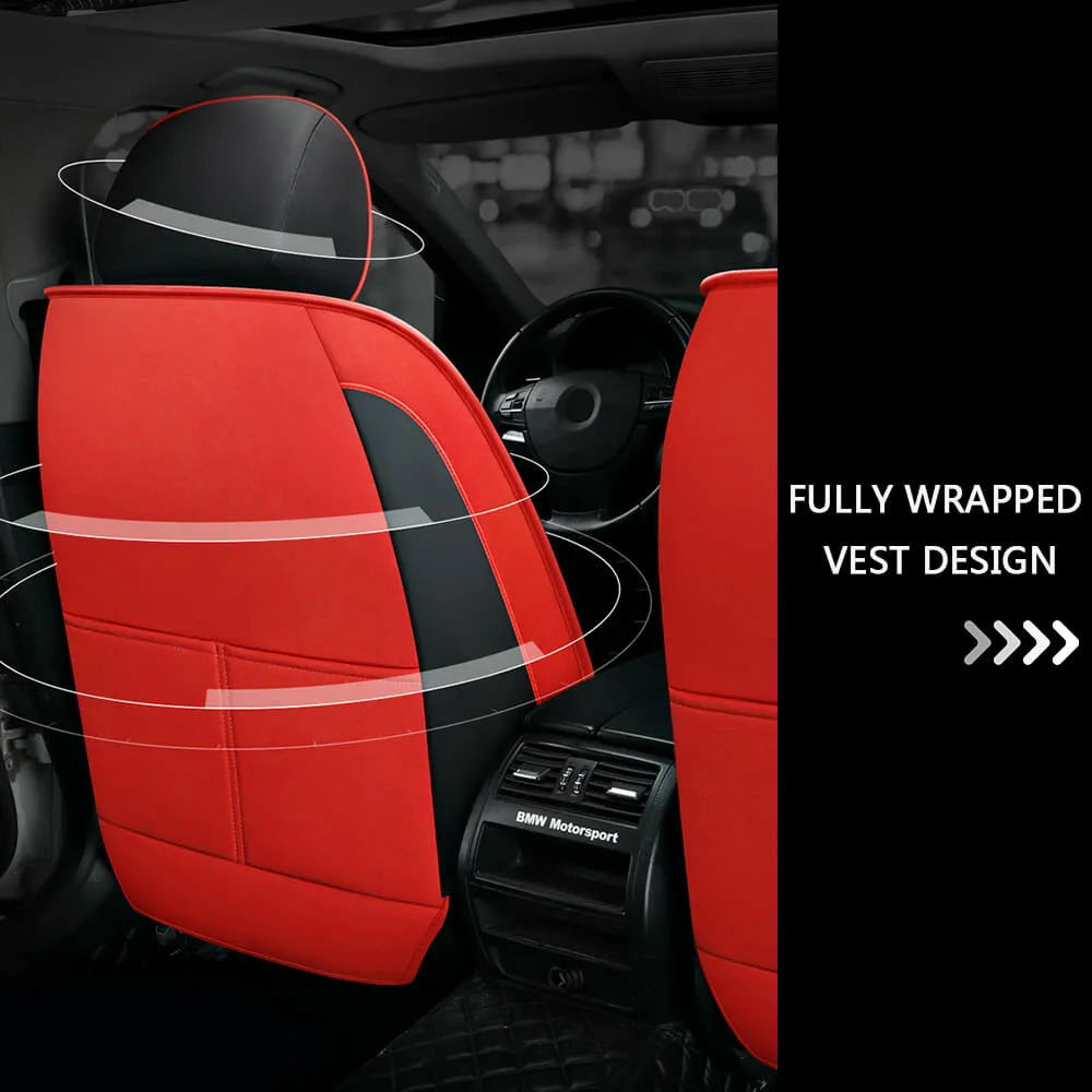 Adjustable Universal Leather 5 Car Seat Cover Full Set