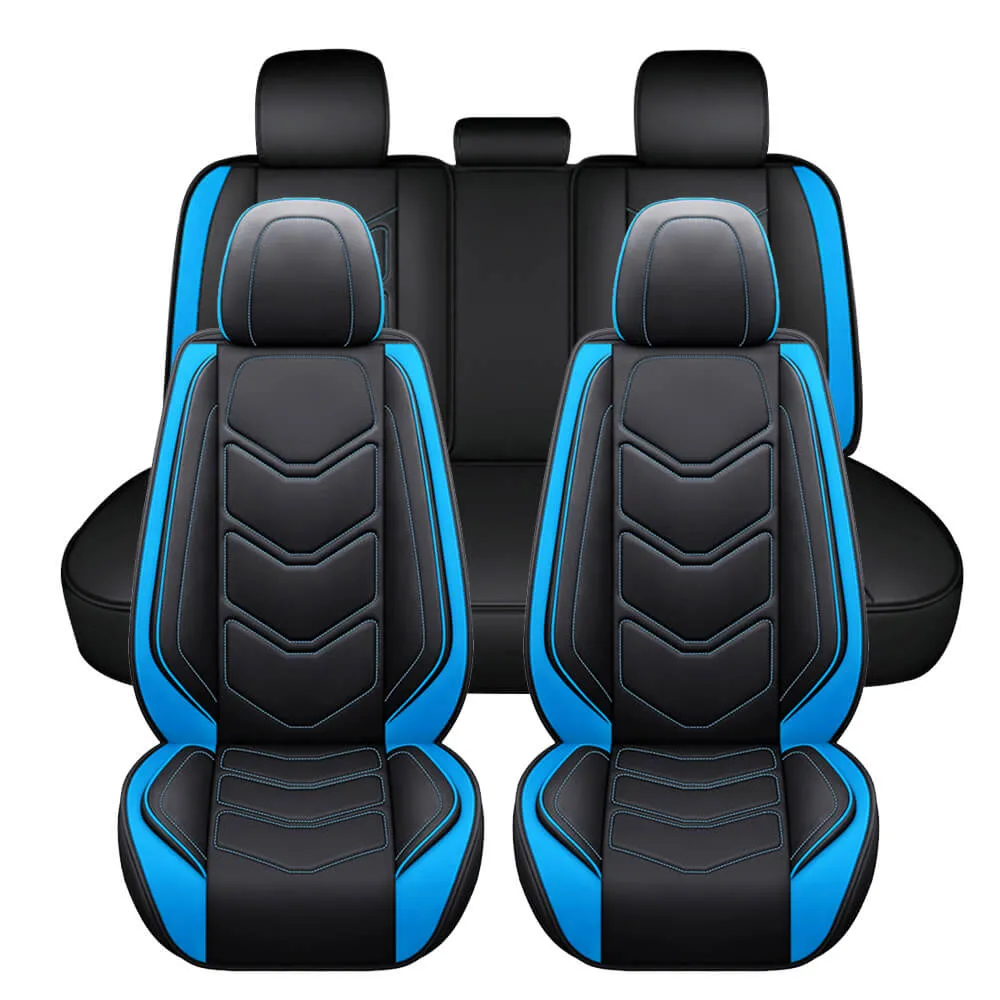 Adjustable Universal Leather 5 Car Seat Cover Full Set