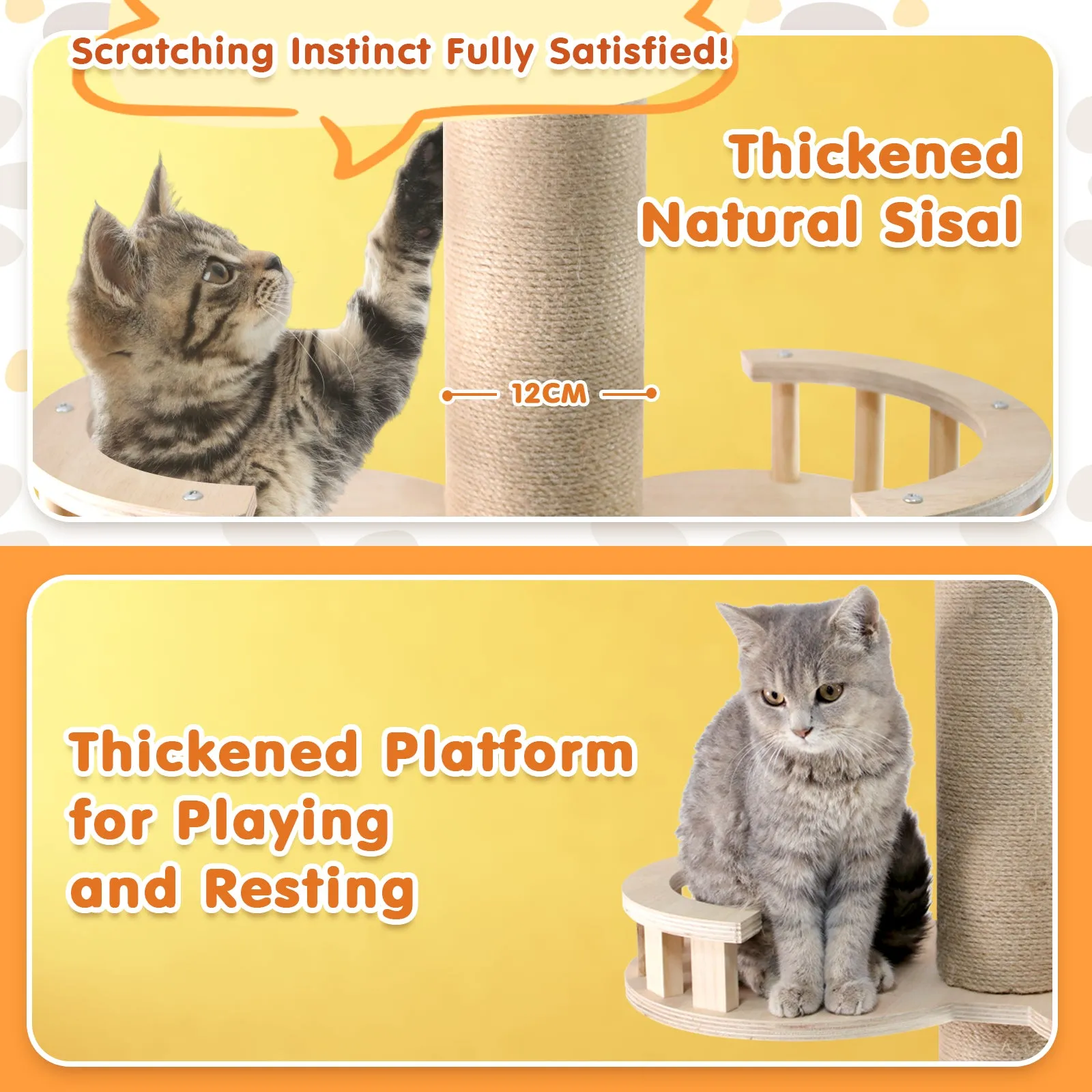 Advwin Adjustable Height Cat Scratching Post