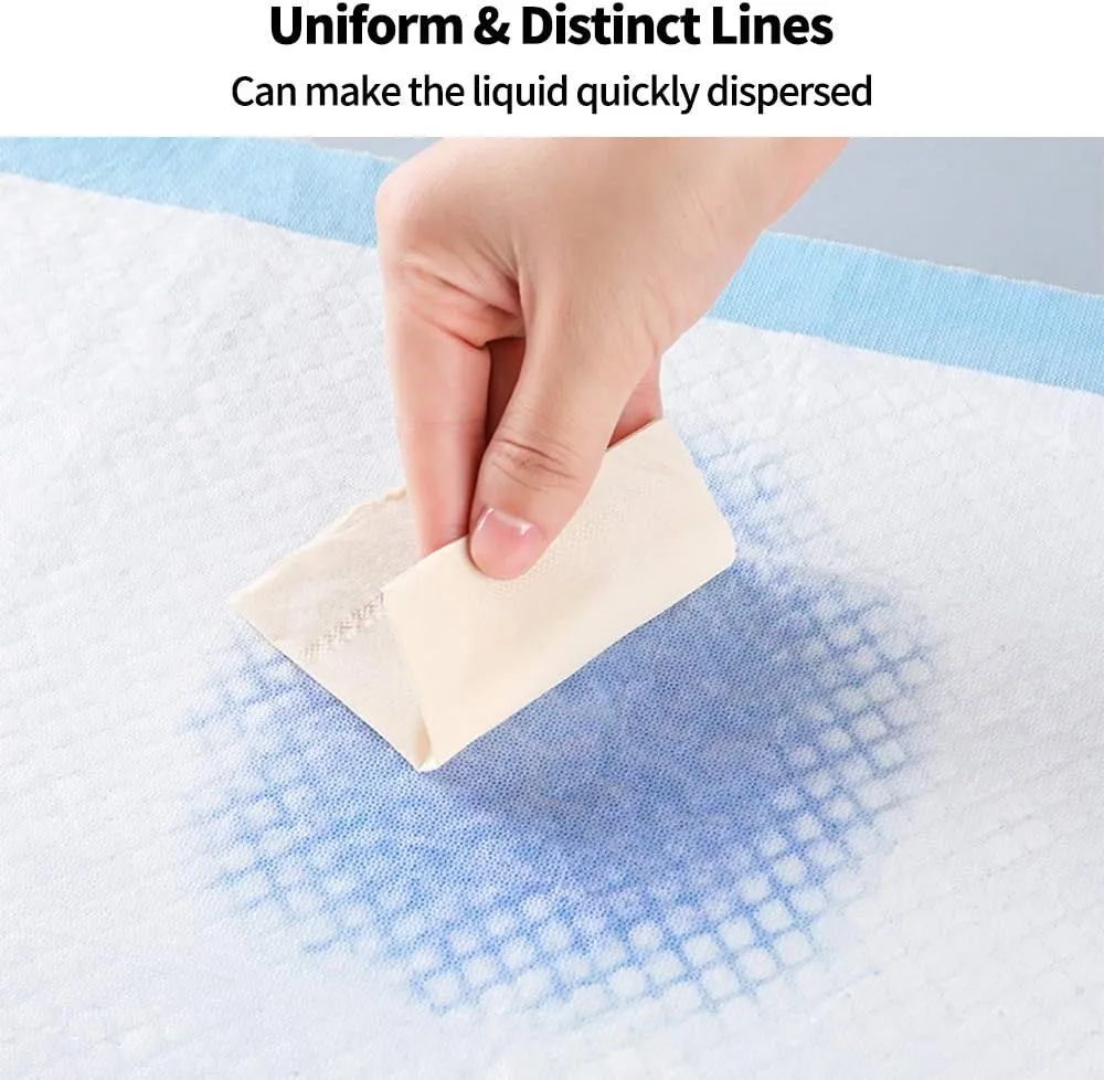 Amakunft Rabbit Pee Pads, Pet Toilet/ Potty Training Pads, Super Absorbent Guinea Pig Disposable Diaper for Hedgehog, Hamster, Chinchilla, Cat, Reptile and Other Small Animal (50pcs-18 x13, Blue)