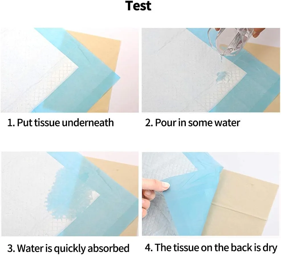 Amakunft Rabbit Pee Pads, Pet Toilet/ Potty Training Pads, Super Absorbent Guinea Pig Disposable Diaper for Hedgehog, Hamster, Chinchilla, Cat, Reptile and Other Small Animal (50pcs-18 x13, Blue)