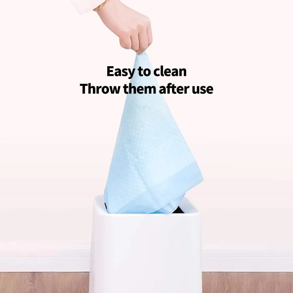 Amakunft Rabbit Pee Pads, Pet Toilet/ Potty Training Pads, Super Absorbent Guinea Pig Disposable Diaper for Hedgehog, Hamster, Chinchilla, Cat, Reptile and Other Small Animal (50pcs-18 x13, Blue)