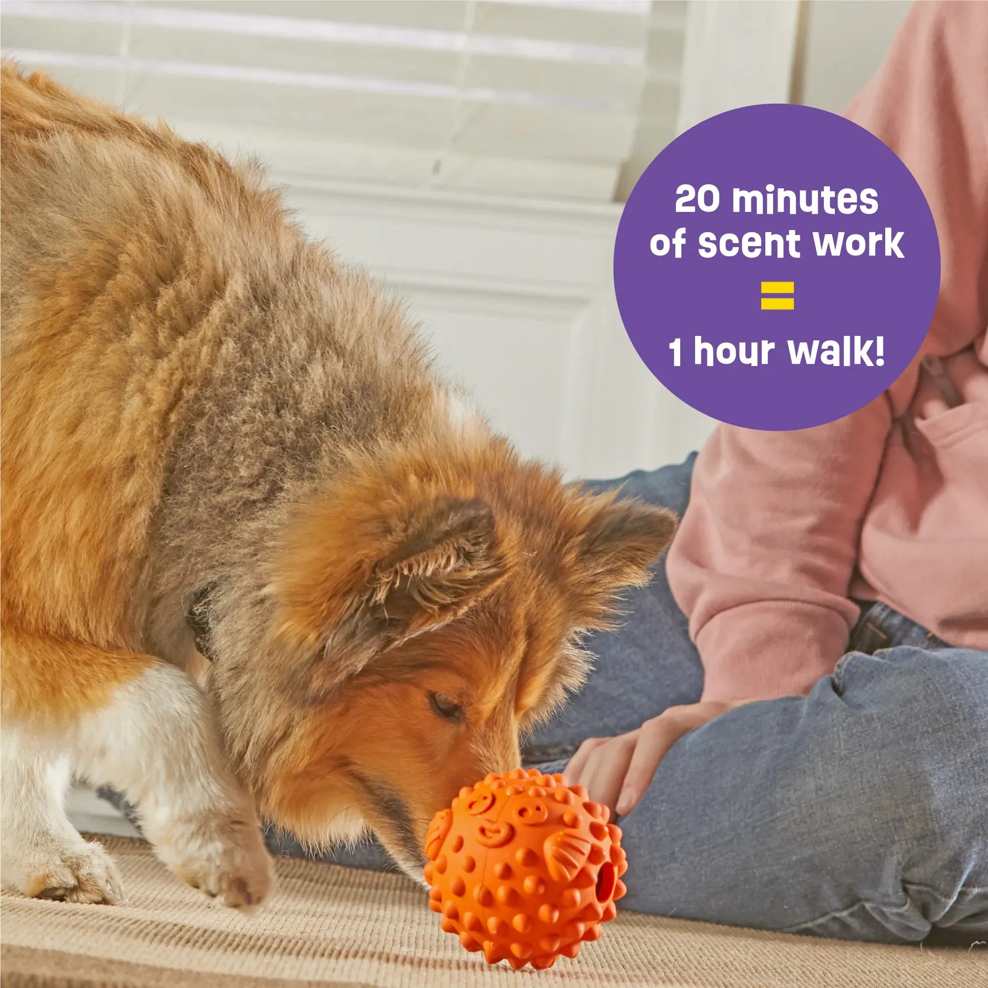 Brightkins Dog Toy Tough & Tumble Pufferfish Treat Dispenser