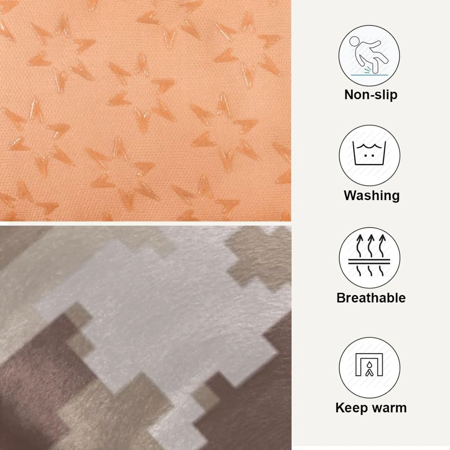 Brown Camouflage Pet Mat, Comfortable Soft Dog Crate Pad Anti-Slip Pet Mattress for Small Medium Large Dogs and Cats, 24 x 18 Inch