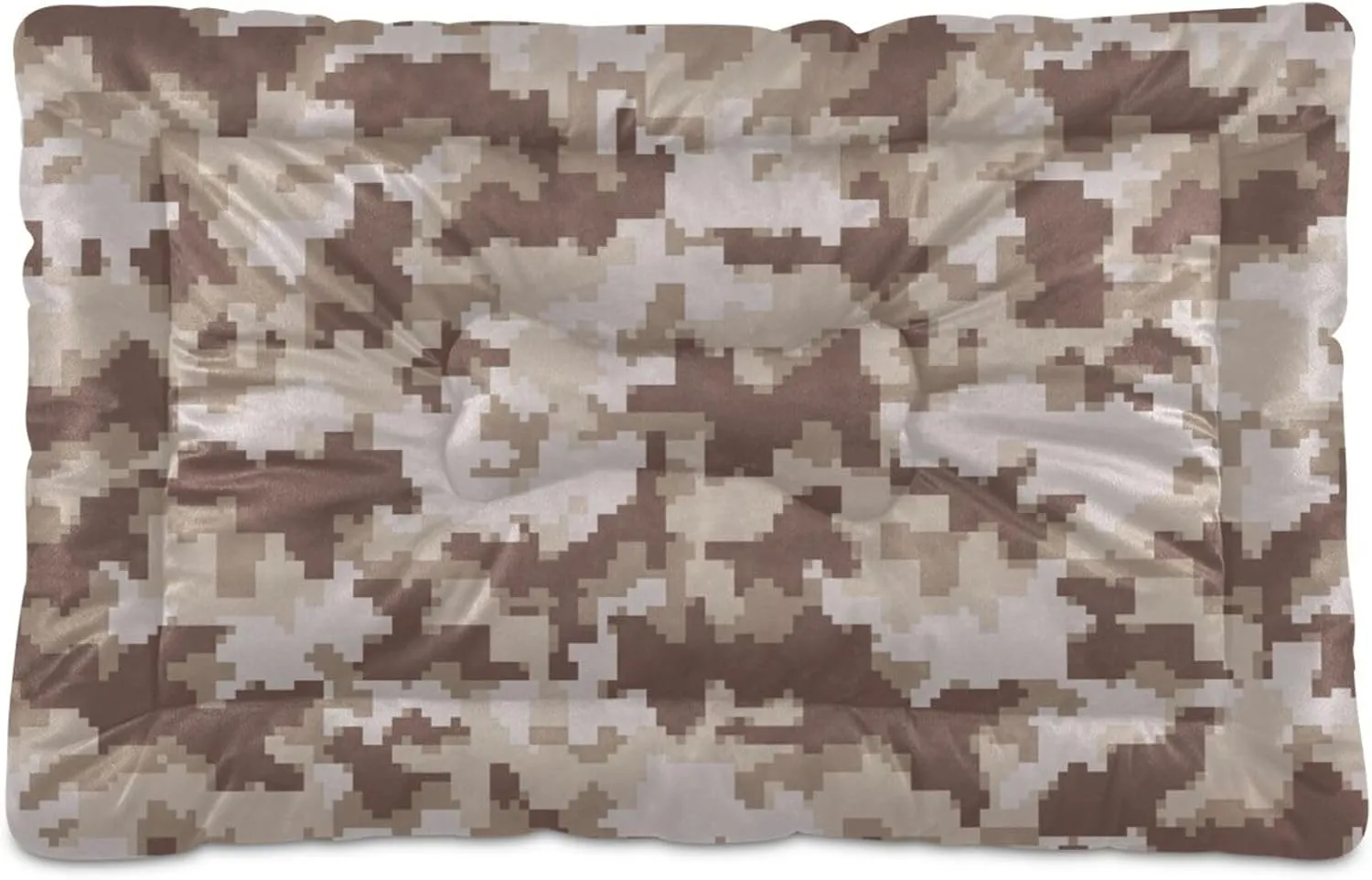Brown Camouflage Pet Mat, Comfortable Soft Dog Crate Pad Anti-Slip Pet Mattress for Small Medium Large Dogs and Cats, 24 x 18 Inch