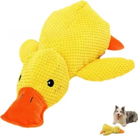 Calming Duck Dog Toy, Dog Duck Toy with Quacking Sound, for Indoor Puppies Easter(Yellow)