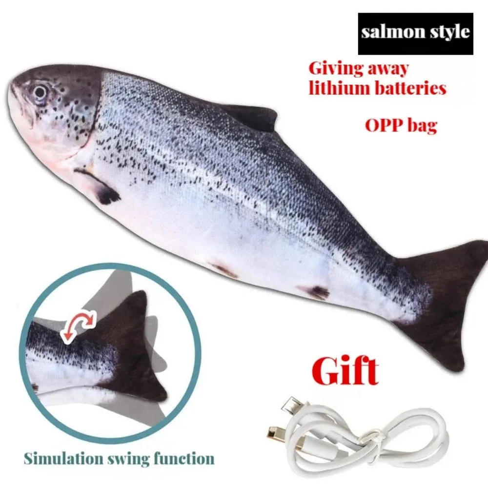 cat play toys moving fishes cat stuffed pillow doll floundering chew fish ✈️ free.shipping