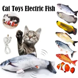 cat play toys moving fishes cat stuffed pillow doll floundering chew fish ✈️ free.shipping
