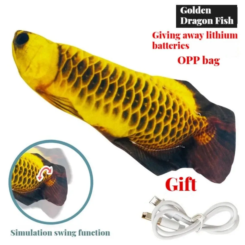 cat play toys moving fishes cat stuffed pillow doll floundering chew fish ✈️ free.shipping
