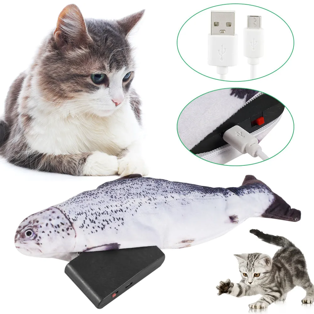 cat play toys moving fishes cat stuffed pillow doll floundering chew fish ✈️ free.shipping