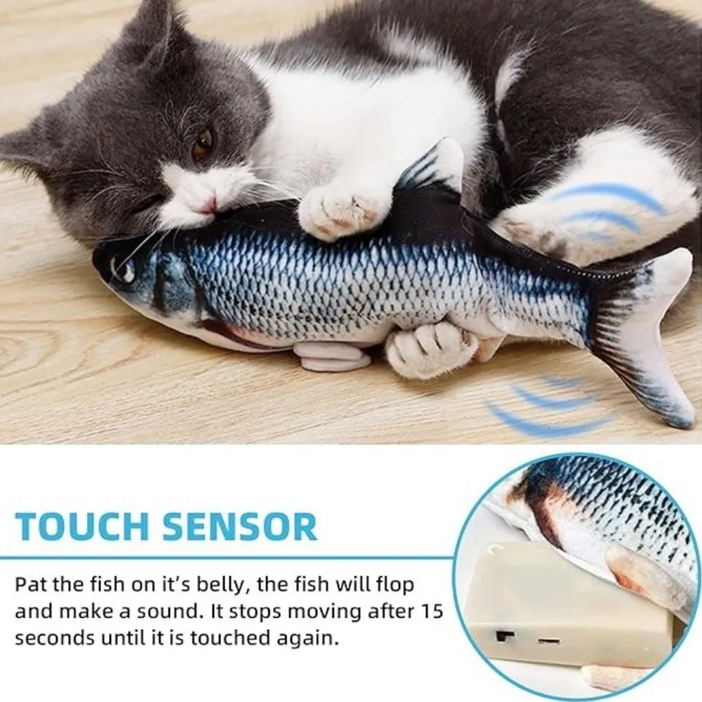 cat play toys moving fishes cat stuffed pillow doll floundering chew fish ✈️ free.shipping
