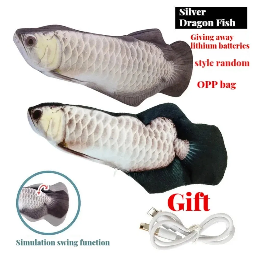 cat play toys moving fishes cat stuffed pillow doll floundering chew fish ✈️ free.shipping
