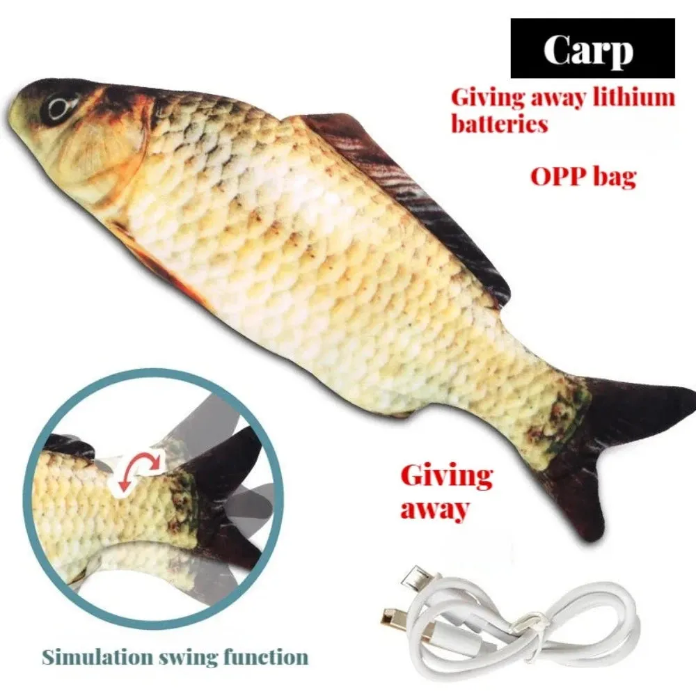 cat play toys moving fishes cat stuffed pillow doll floundering chew fish ✈️ free.shipping