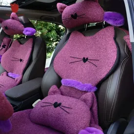Cat Themed Car Accessories-Purple