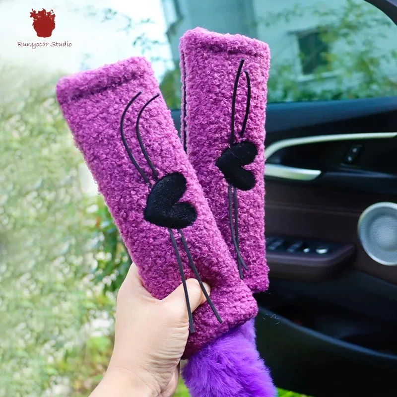 Cat Themed Car Accessories-Purple