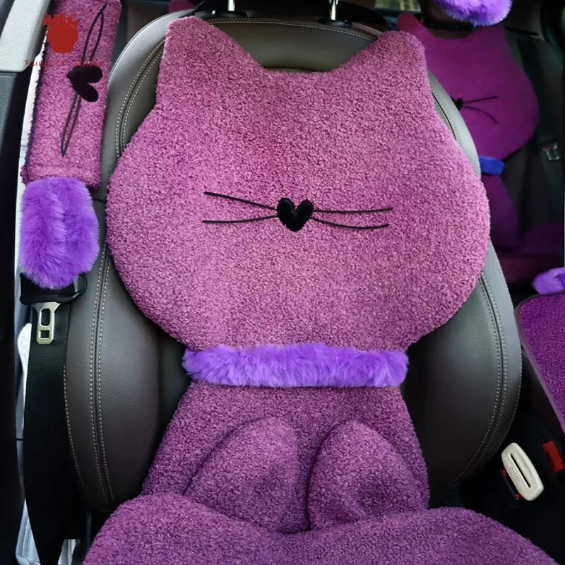 Cat Themed Car Accessories-Purple