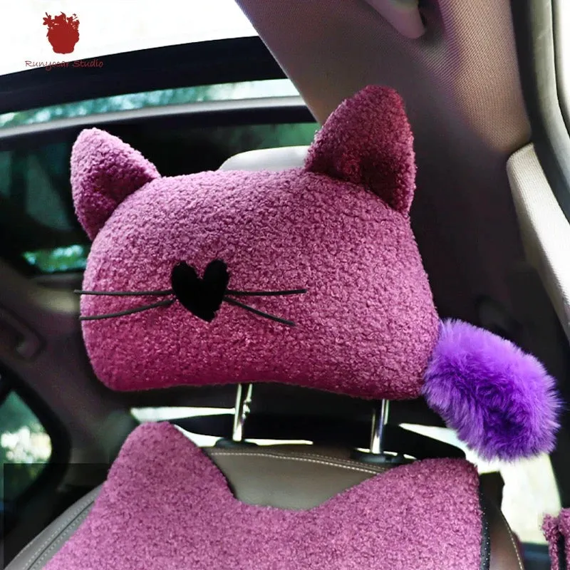 Cat Themed Car Accessories-Purple