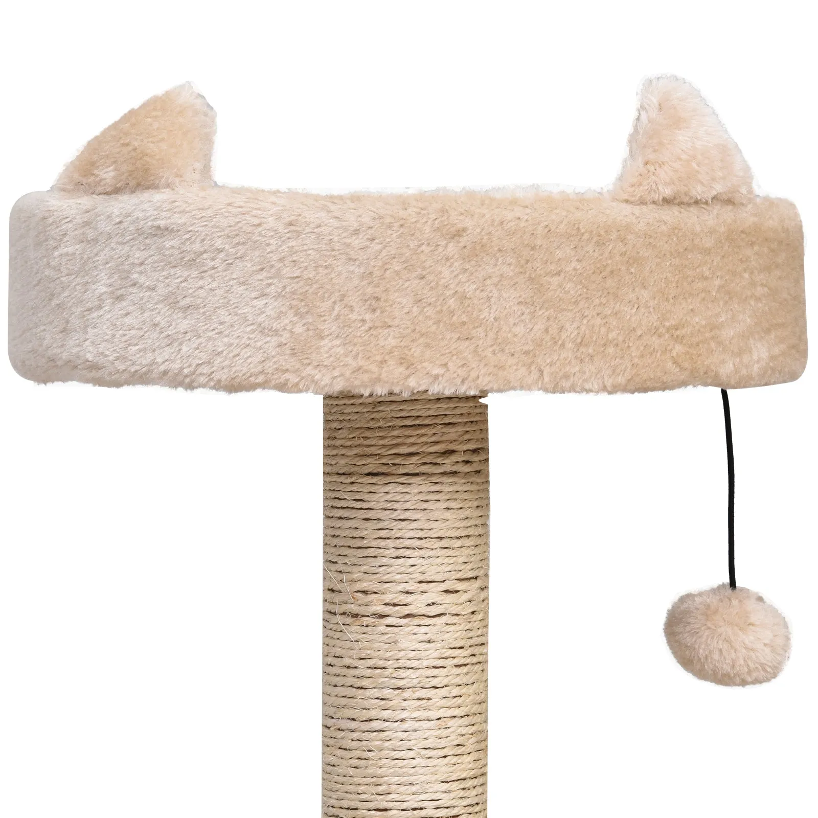 Cat Tree for Indoor Cats with Scratching Post Climbing Tower Kitty Activity Centre Condo Perch Jumping Platforms Beige 60L x 40W x 81H cm