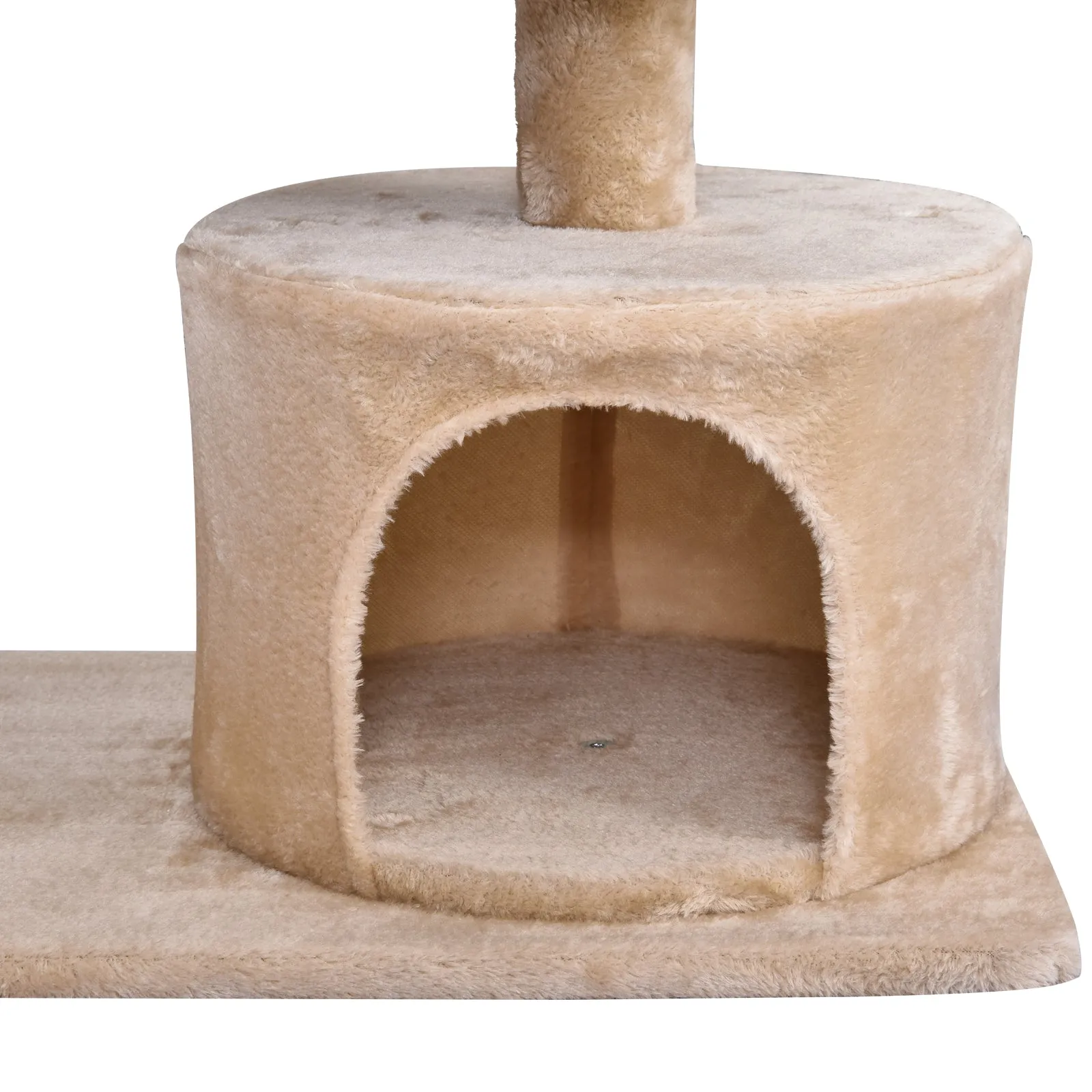 Cat Tree for Indoor Cats with Scratching Post Climbing Tower Kitty Activity Centre Condo Perch Jumping Platforms Beige 60L x 40W x 81H cm