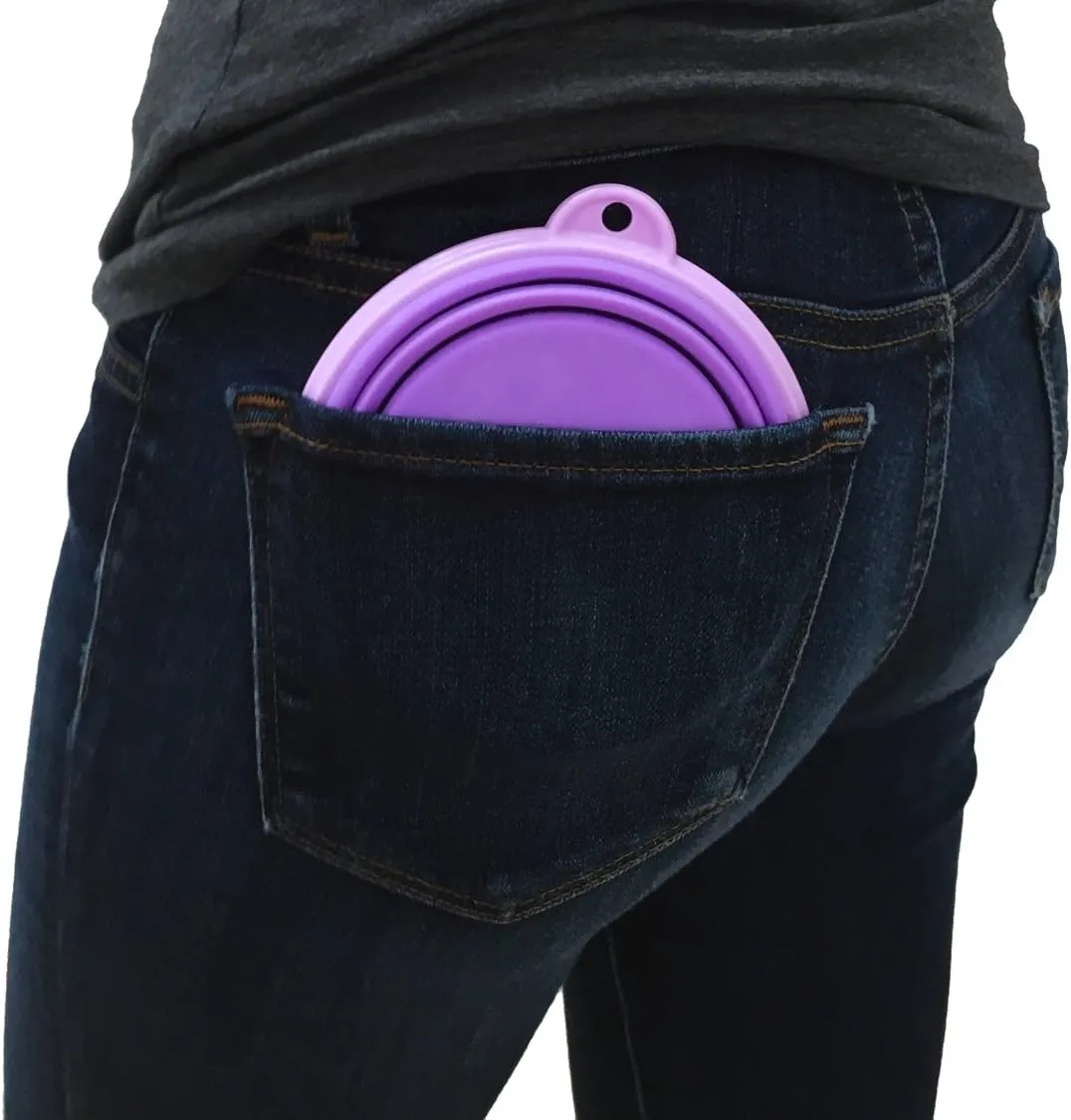 Collapsible Silicone Water Travel Bowl with Clip for Dog and Cat, Portable and Durable Pop-up Feeder for Convenient On-The-go Feeding  Size: Small (1.5 Cups) Purple  2 Pack