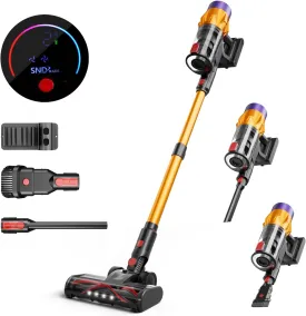 Cordless Vacuum Cleaner, 550W 55KPA 60 Mins Runtime Self-Standing Vacuum Cleaners, Stick Vacuum with Charging Dock Station Removable Battery, Handheld Vacuum for Pet Hair/Carpet/Floor