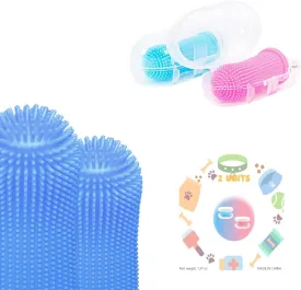 Cylindrical dog toothbrush for Dogsthe Easy to Use Dog Tooth Brushing Kit, With of Toothbrush for Dogs you will get the Hygiene, Takes Care of Teeth and Gums, Ideal for Pets of All Ages-2 Pack