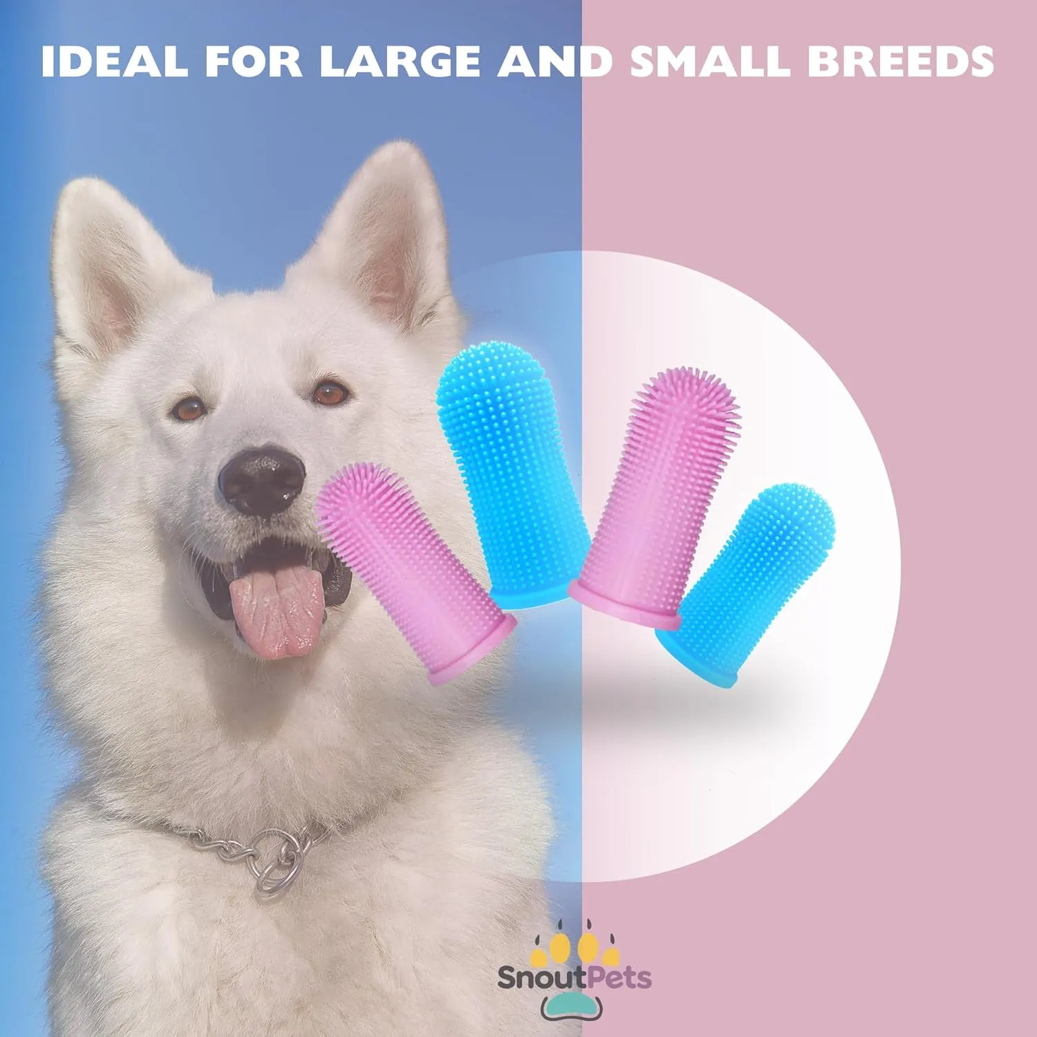 Cylindrical dog toothbrush for Dogsthe Easy to Use Dog Tooth Brushing Kit, With of Toothbrush for Dogs you will get the Hygiene, Takes Care of Teeth and Gums, Ideal for Pets of All Ages-2 Pack