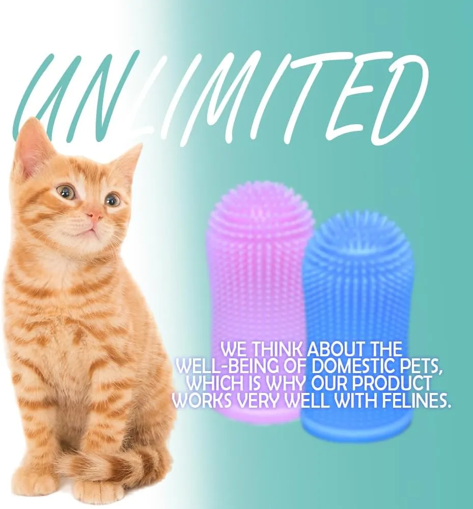 Cylindrical dog toothbrush for Dogsthe Easy to Use Dog Tooth Brushing Kit, With of Toothbrush for Dogs you will get the Hygiene, Takes Care of Teeth and Gums, Ideal for Pets of All Ages-2 Pack