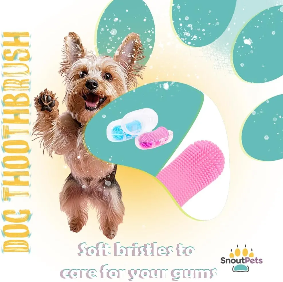 Cylindrical dog toothbrush for Dogsthe Easy to Use Dog Tooth Brushing Kit, With of Toothbrush for Dogs you will get the Hygiene, Takes Care of Teeth and Gums, Ideal for Pets of All Ages-2 Pack