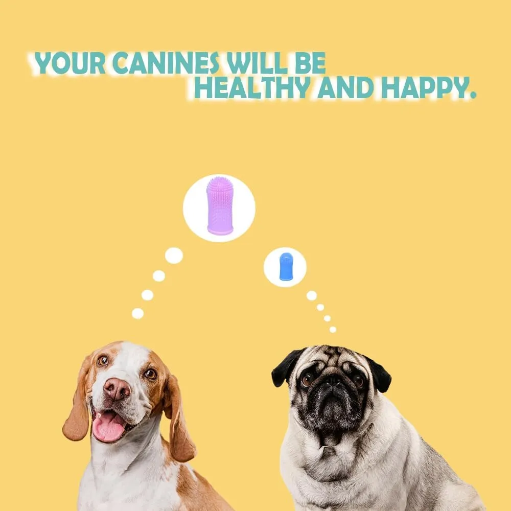 Cylindrical dog toothbrush for Dogsthe Easy to Use Dog Tooth Brushing Kit, With of Toothbrush for Dogs you will get the Hygiene, Takes Care of Teeth and Gums, Ideal for Pets of All Ages-2 Pack