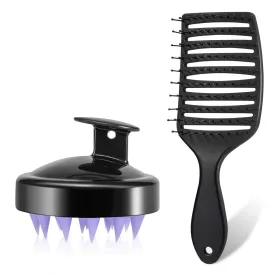 Detangling Brush -Pro Hair Brush Set, Valentines Day Gifts for Men Women,Scalp Massager Shampoo Brush, Detangler Brush for Wet and Dry Hair, Scalp Care, Styling Hair Brushes for Curly, Kinky,Stright