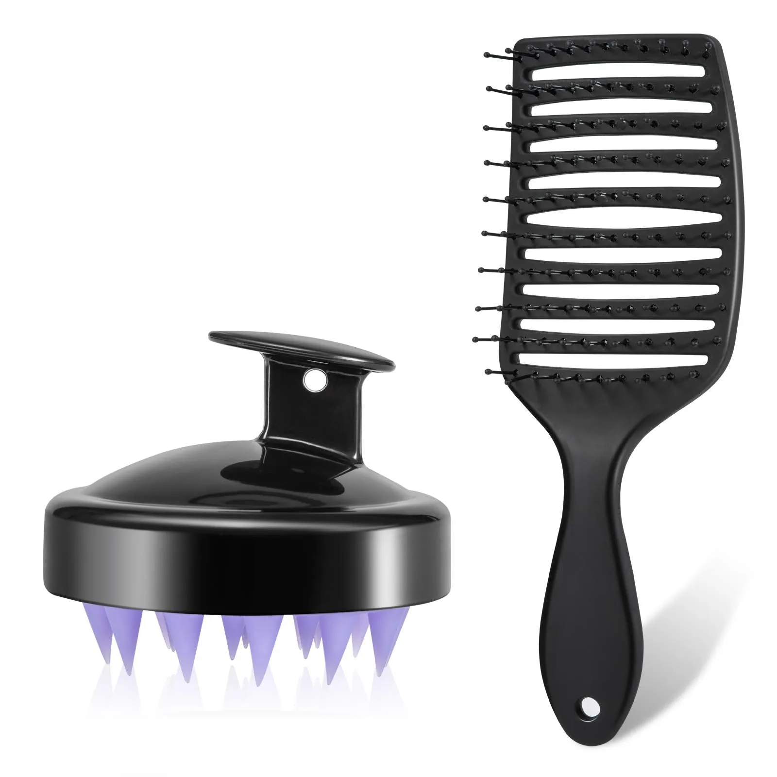 Detangling Brush -Pro Hair Brush Set, Valentines Day Gifts for Men Women,Scalp Massager Shampoo Brush, Detangler Brush for Wet and Dry Hair, Scalp Care, Styling Hair Brushes for Curly, Kinky,Stright