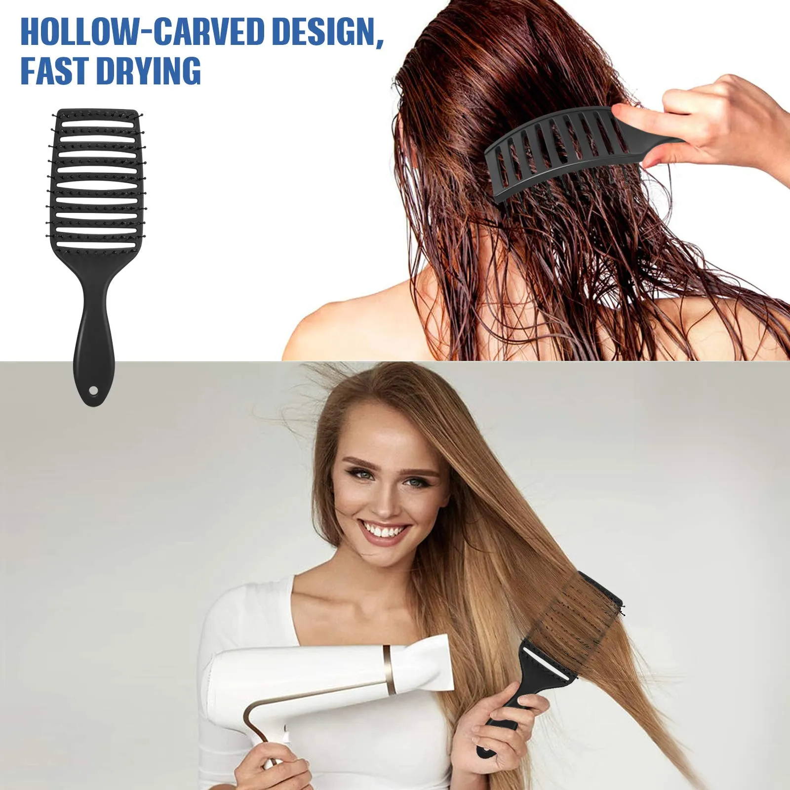 Detangling Brush -Pro Hair Brush Set, Valentines Day Gifts for Men Women,Scalp Massager Shampoo Brush, Detangler Brush for Wet and Dry Hair, Scalp Care, Styling Hair Brushes for Curly, Kinky,Stright