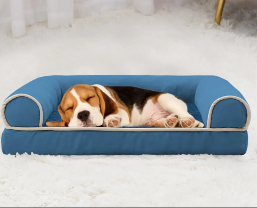 Dog Beds Cat Bed Cushion Soft Dog Bed Durable Ped Bed Self-Warming Dog Cat Bed Machine Washable Suitable for Cat and Dog Sofa Beds Calming Pet Bed